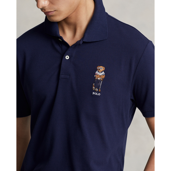Refined Navy Custom Slim Bear Performance Polo Shirt Polo Ralph Lauren 7