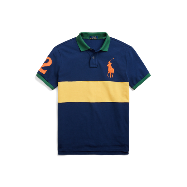 Custom Slim Fit Big Pony Mesh Polo Shirt Polo Ralph Lauren 1