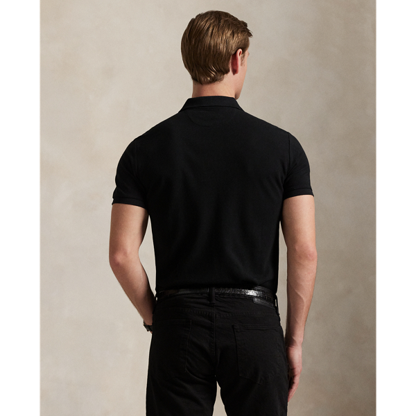 Custom-Slim-Fit Piqué-Poloshirt Polo Ralph Lauren in Schwarz 5