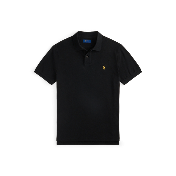 Custom-Slim-Fit Piqué-Poloshirt Polo Ralph Lauren in Schwarz 2