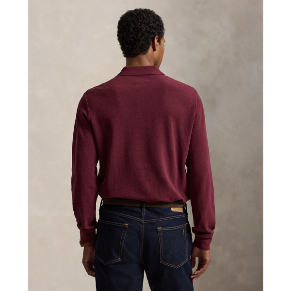 Spring Wine Heather Classic Fit Mesh Polo Shirt Polo Ralph Lauren 5