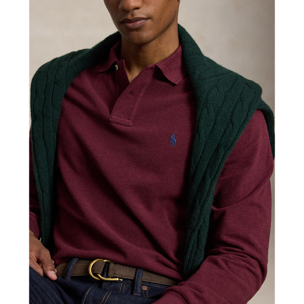 Spring Wine Heather Classic Fit Mesh Polo Shirt Polo Ralph Lauren 6