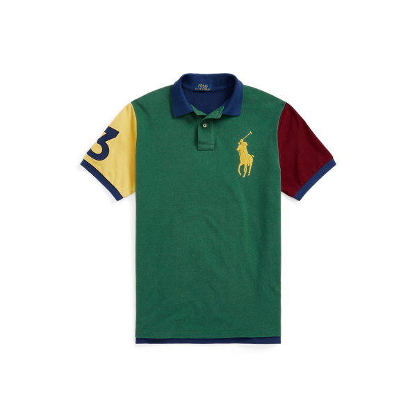 Custom Slim Fit Big Pony Mesh Polo Shirt Polo Ralph Lauren 1