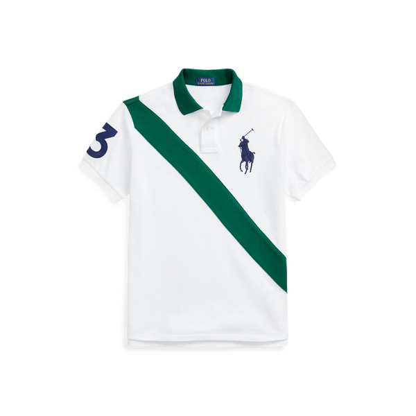 Custom Slim Fit Big Pony Mesh Polo Shirt Polo Ralph Lauren 1