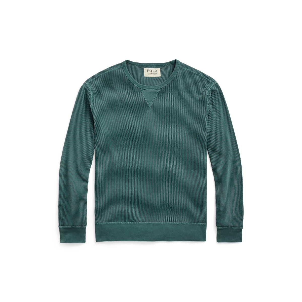 Waffle-Knit Cotton Pullover