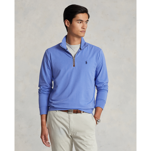 Scottsdale Blue Classic Water-Repellent Terry Sweatshirt Polo Ralph Lauren 1