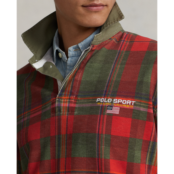 Chemise de rugby Polo Sport classique Polo Ralph Lauren en Madras gr&egrave;s 6