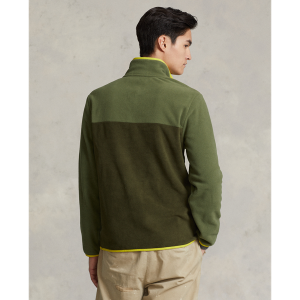 Classic Drab Olive Multi Polo Sport Brushed Fleece Pullover Polo Ralph Lauren 5