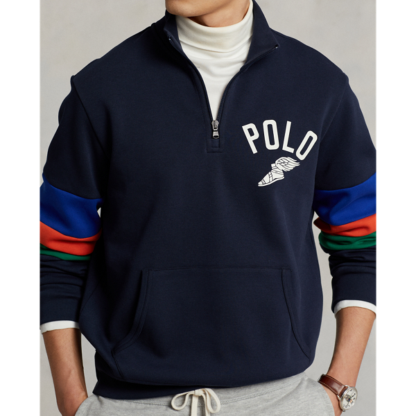 Sweat graphique en maille double Polo Ralph Lauren en Marine aviateur 6