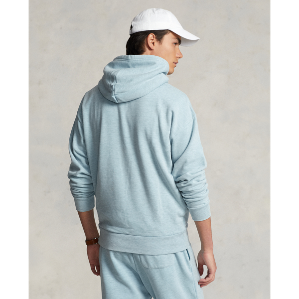 Bedford Blue Heather Big Fit Logo Over-Dyed Fleece Hoodie Polo Ralph Lauren 5