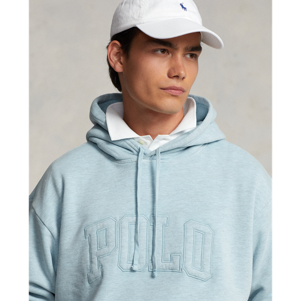 Bedford Blue Heather Big Fit Logo Over-Dyed Fleece Hoodie Polo Ralph Lauren 6