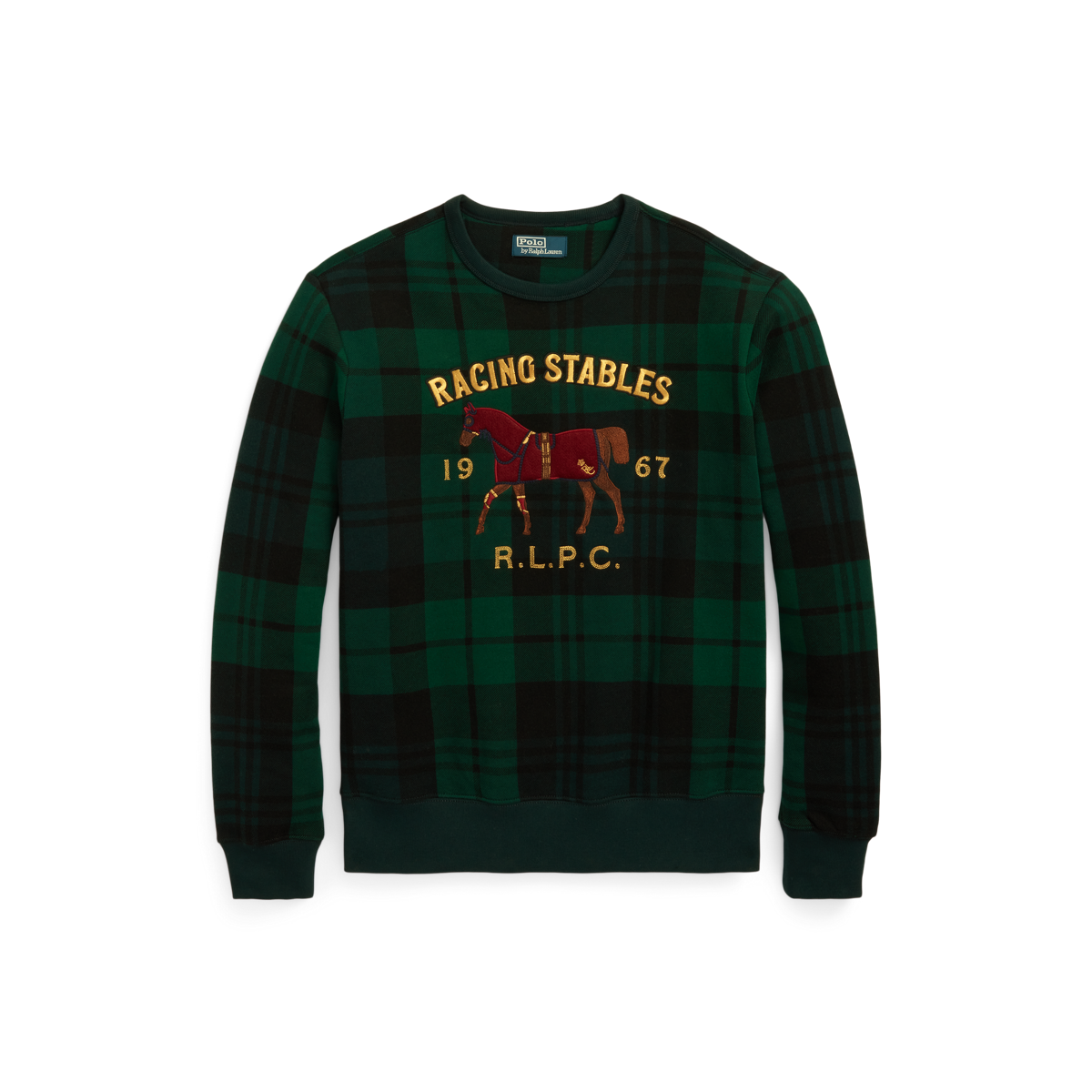 Plaid Fleece Graphic Sweatshirt