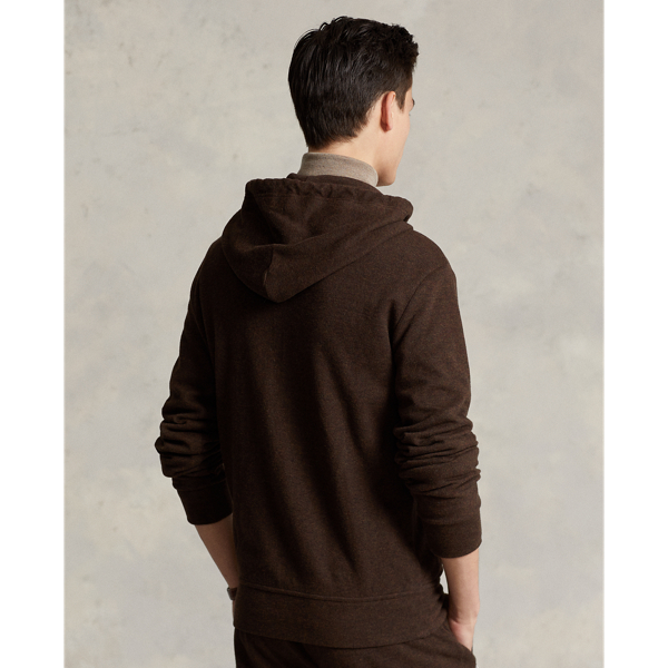 Sweat &agrave; capuche en maille double Polo Ralph Lauren en Circuit Brown Heather 5