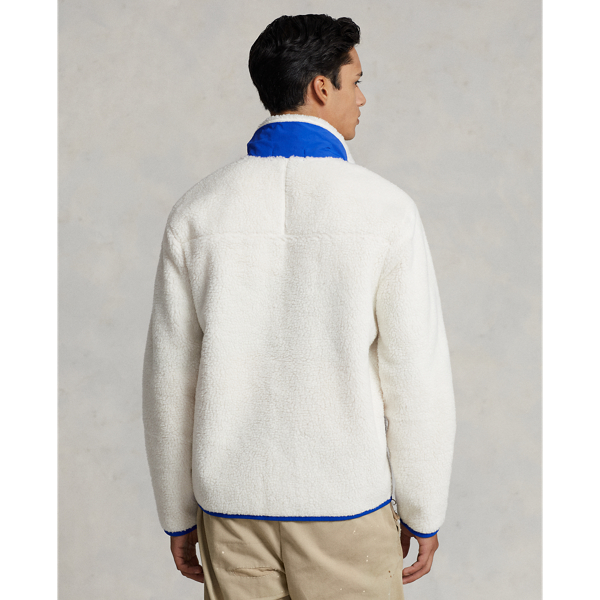 Clubhouse Cream/Sapphire Polo Sport Pile Fleece Jacket Polo Ralph Lauren 5