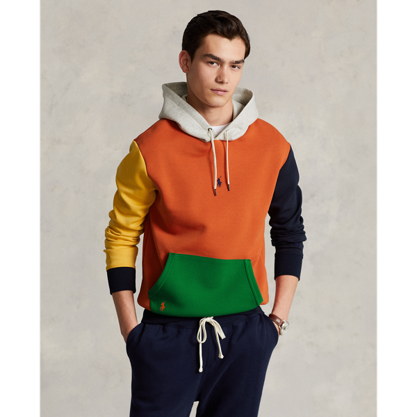 Colour Blocked Double Knit Hoodie for Men Ralph Lauren UK