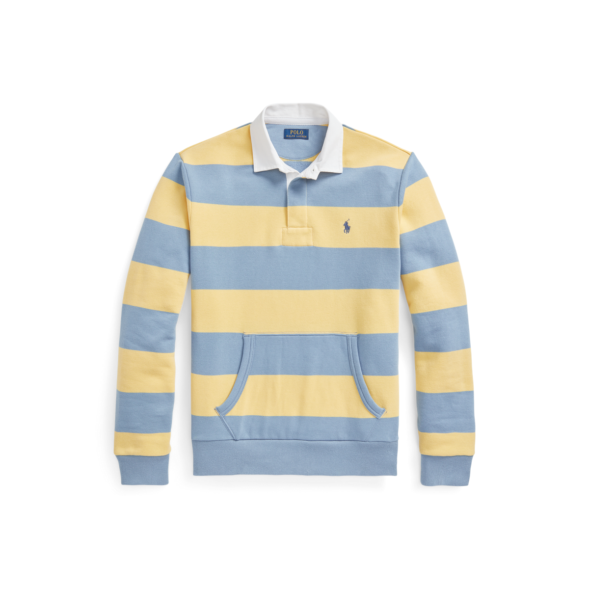 Striped Fleece Rugby Sweatshirt