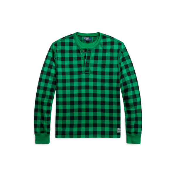 Geruit Henley-shirt van moleskin Polo Ralph Lauren in 1