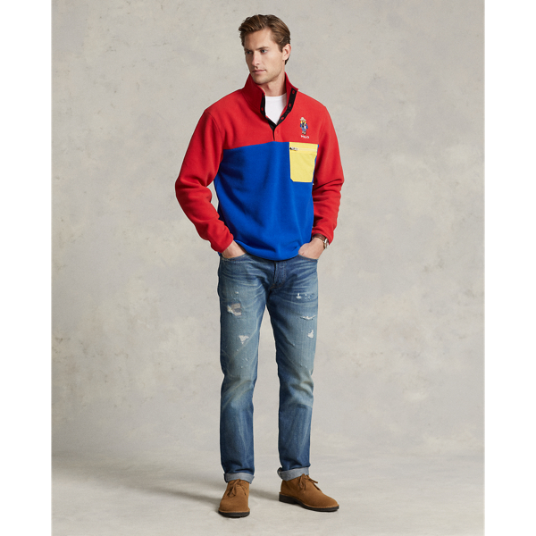 Jersey de felpa cepillada con Polo Bear Polo Ralph Lauren en RL2000 Red/Royal 4