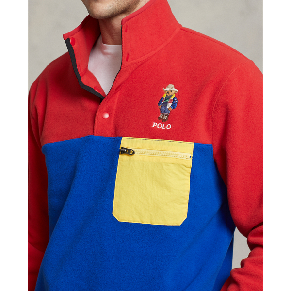 Jersey de felpa cepillada con Polo Bear Polo Ralph Lauren en RL2000 Red/Royal 6