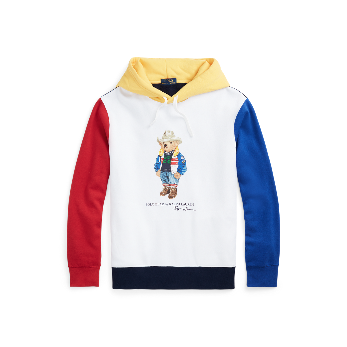 Polo Bear Color Blocked Fleece Hoodie