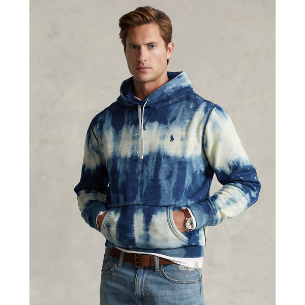 Indigo Tie Dye French Terry Hoodie for Men Ralph Lauren UK