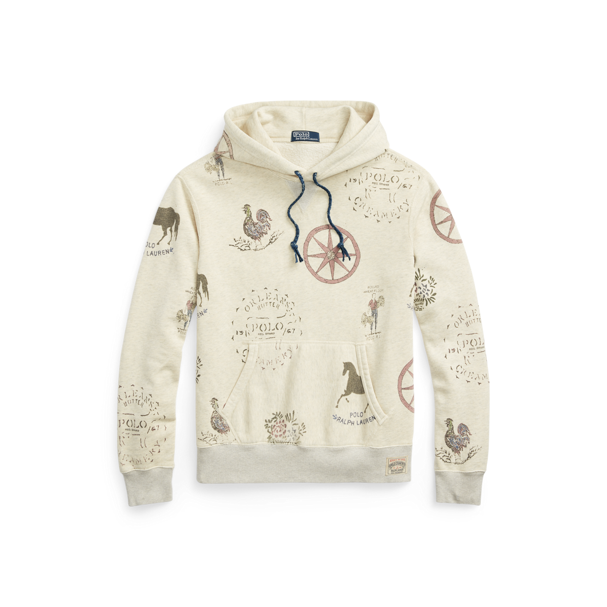 Ralph lauren graphic fleece hoodie sale