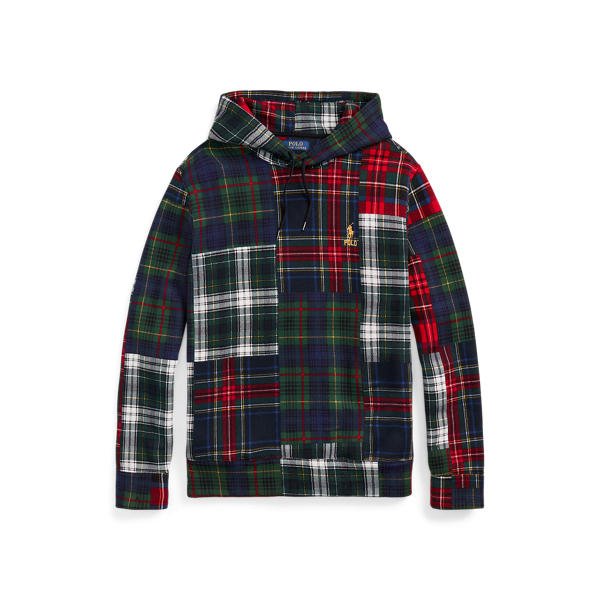 Patchwork Plaid Fleece Hoodie