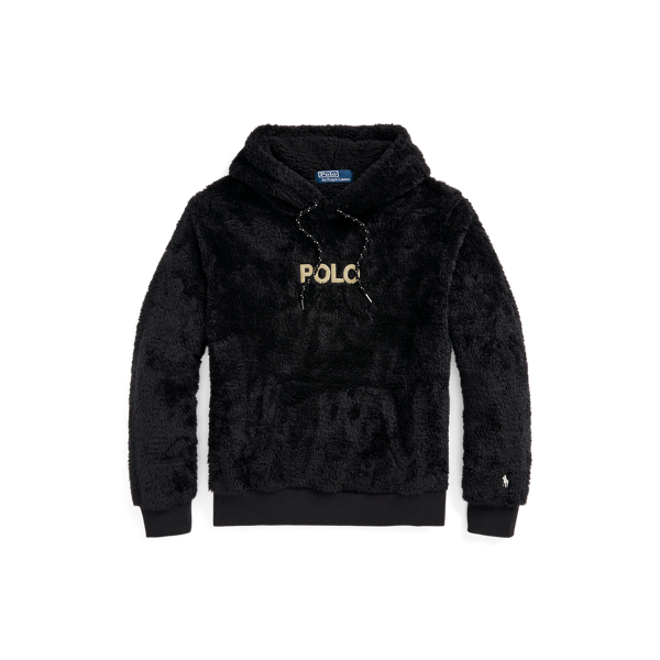 Logo-Embroidered Pile Fleece Hoodie