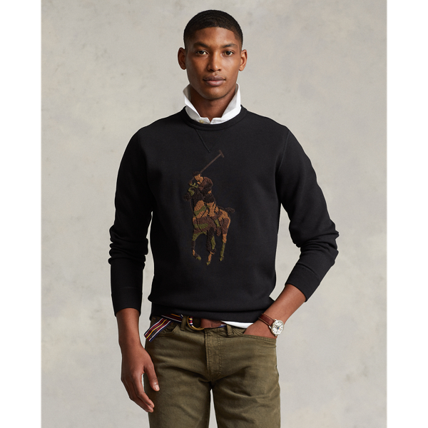 Polo crewneck sweatshirt mens best sale