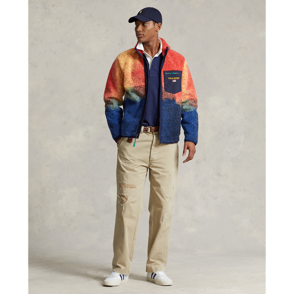Red Rock Ombr&eacute; Polo Sport Ombr&eacute; Pile Fleece Jacket Polo Ralph Lauren 3