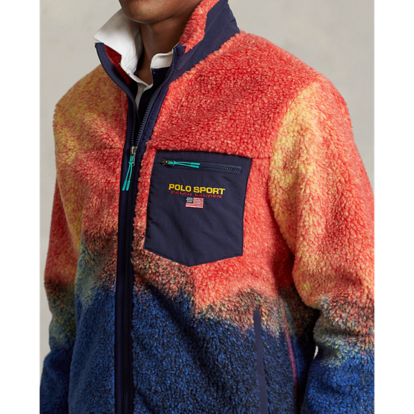 Red Rock Ombr&eacute; Polo Sport Ombr&eacute; Pile Fleece Jacket Polo Ralph Lauren 5