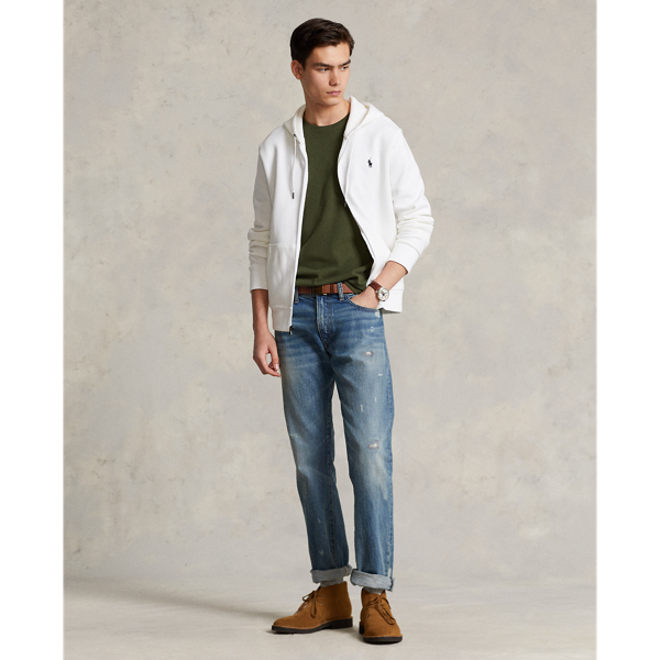 Sweat &agrave; capuche en maille double Polo Ralph Lauren en Blanc 4