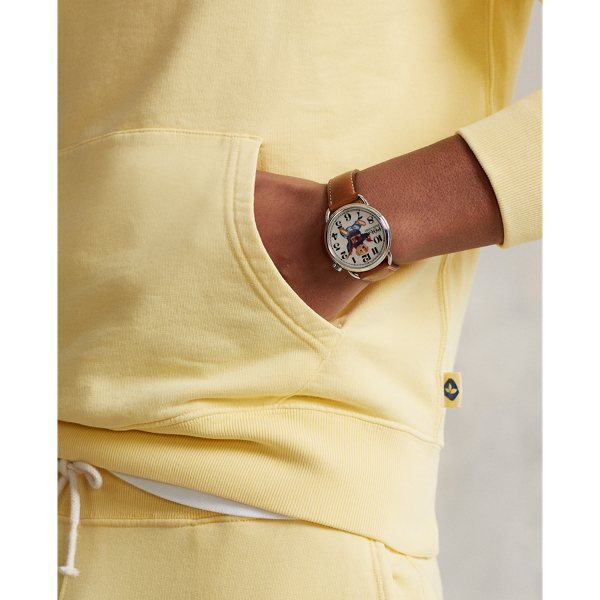 Sweat &agrave; capuche en molleton Polo Ralph Lauren en Jaune 6