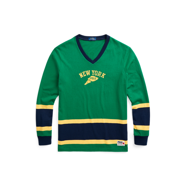 トップス POLO RALPH LAUREN V-NECK HOCKEY JERSEY Classic Fit Logo Hockey Jersey