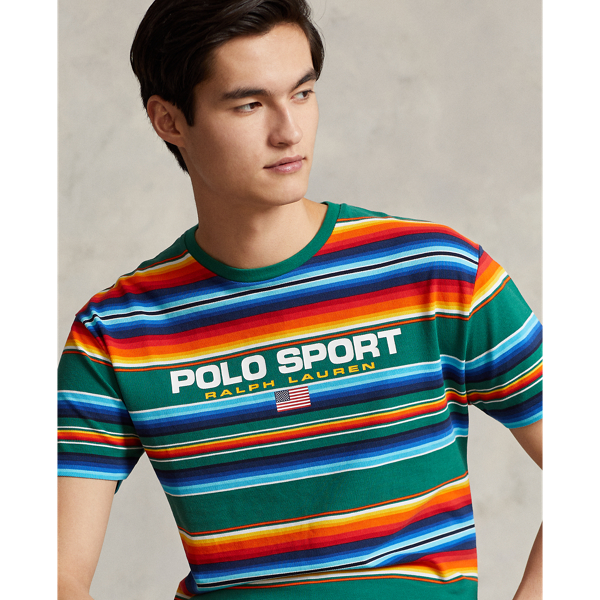 T-shirt Polo Sport classique en piqu&eacute; Polo Ralph Lauren en Rayure Red Rock 6