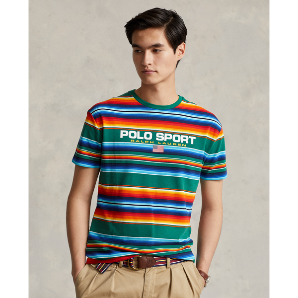 T-shirt Polo Sport classique en piqu&eacute; Polo Ralph Lauren en Rayure Red Rock 7