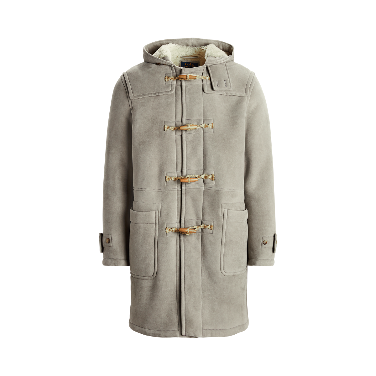 Shearling Hooded Duffel Coat