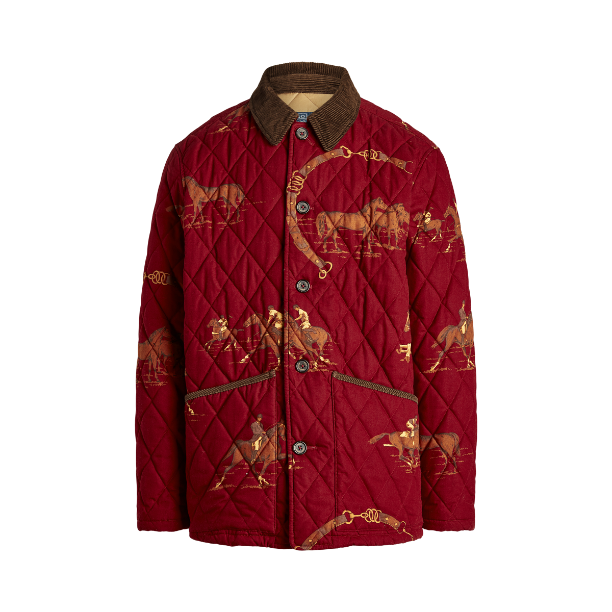 Equestrian Print Twill Barn Coat