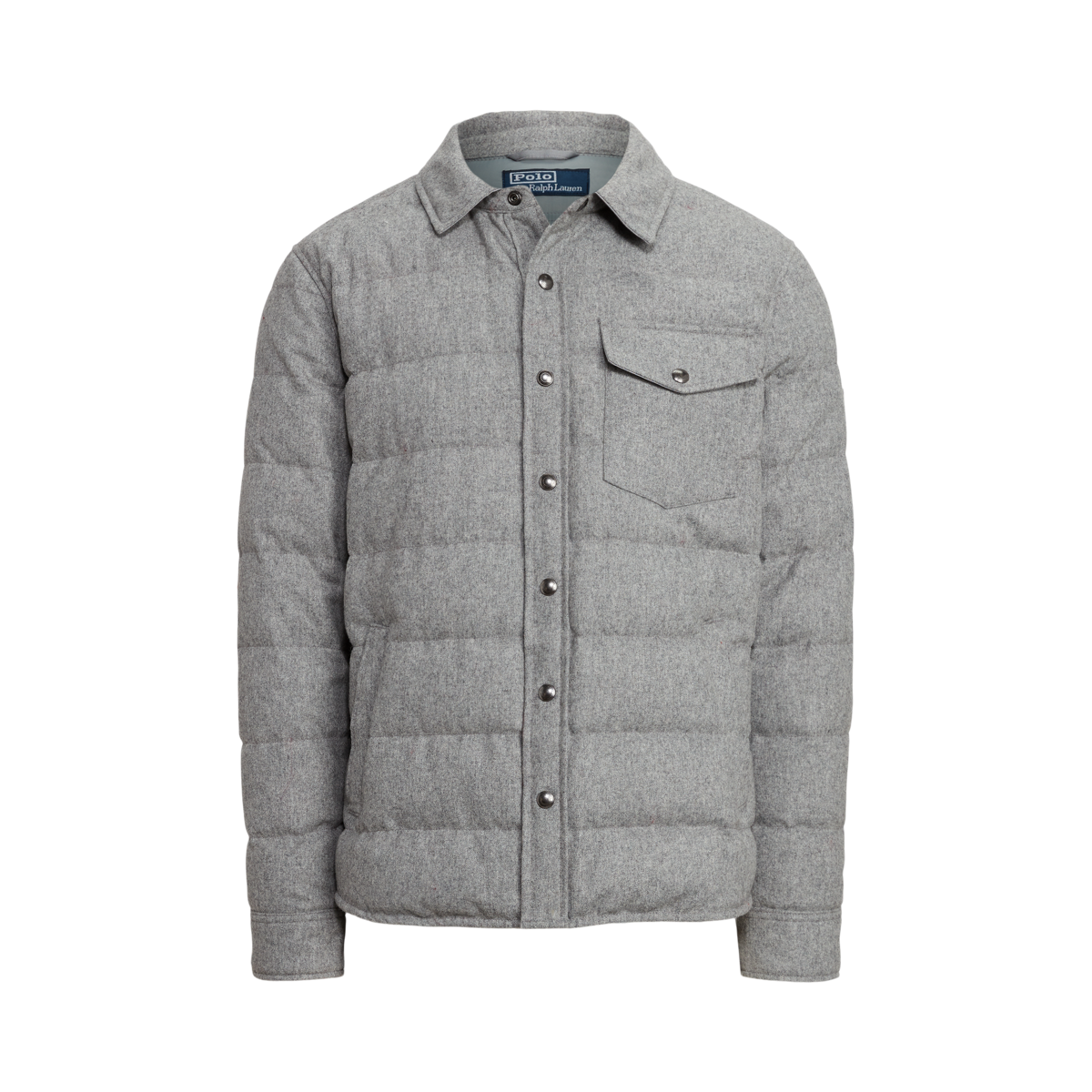 Quilted Wool Blend Down Jacket