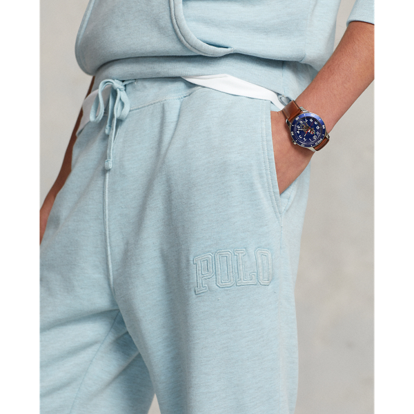 Bedford Blue Heather Big Fit Logo Over-Dyed Fleece Sweatpant Polo Ralph Lauren 6