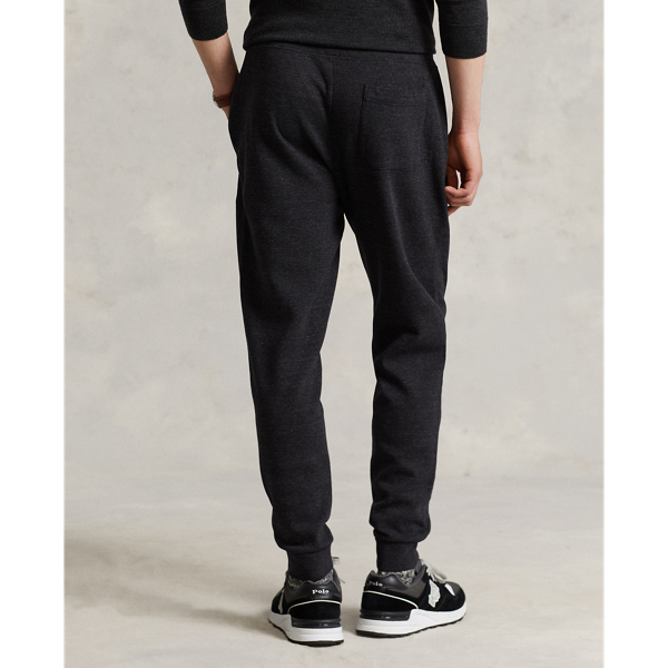 Black Marl Heather Luxury Jersey Jogger Pant Polo Ralph Lauren 5
