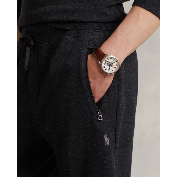 Black Marl Heather Luxury Jersey Jogger Pant Polo Ralph Lauren 6