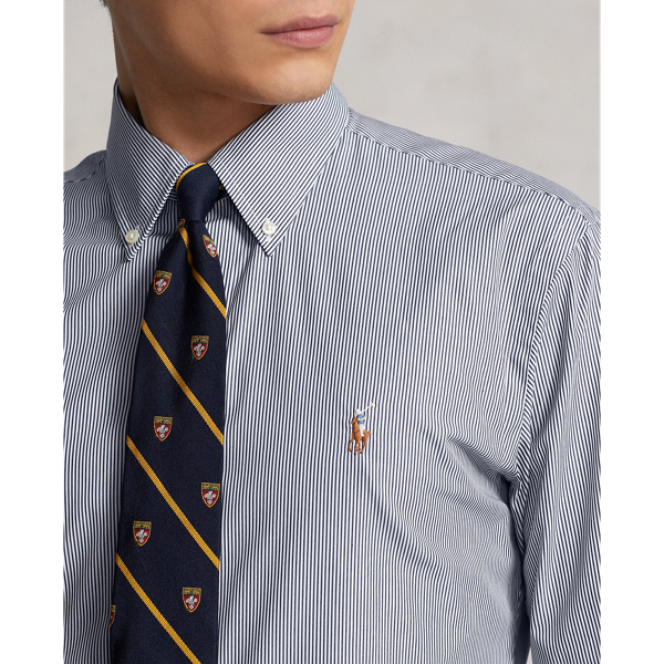 Newport Navy Custom Fit Striped Performance Shirt Polo Ralph Lauren 6