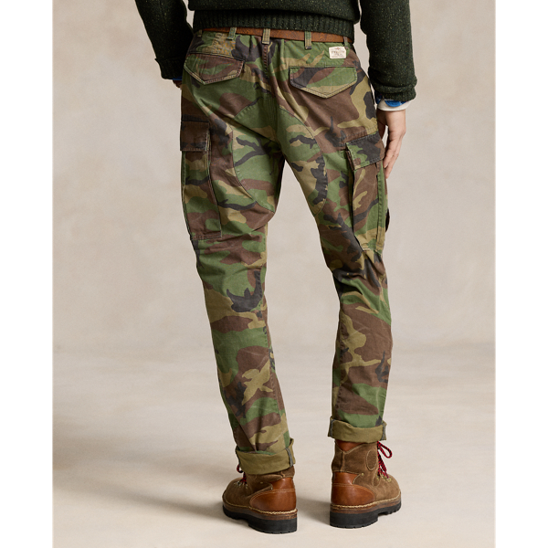 Slim Fit Camo Canvas Cargo Pant