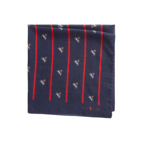 Navy/Red Striped Wool Bandanna Polo Ralph Lauren 1