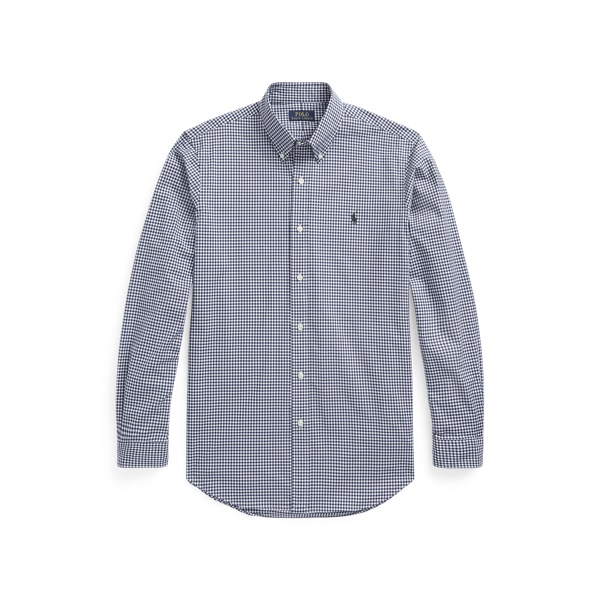 Navy/White Classic Fit Gingham Stretch Poplin Shirt Polo Ralph Lauren 2