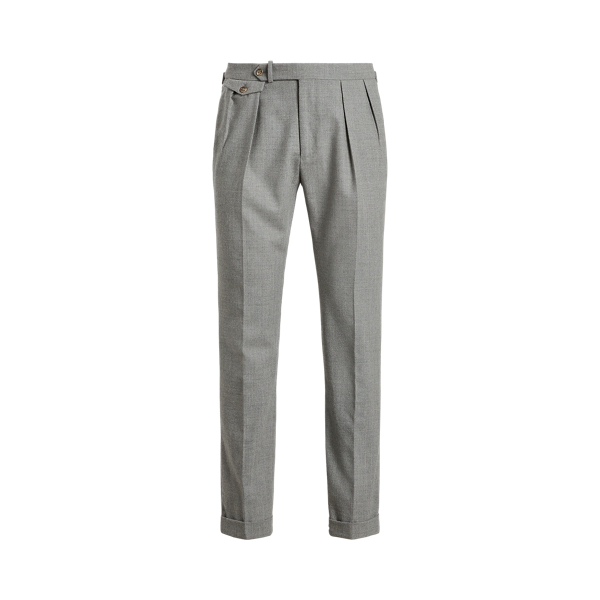 Pleated Wool Flannel Trouser