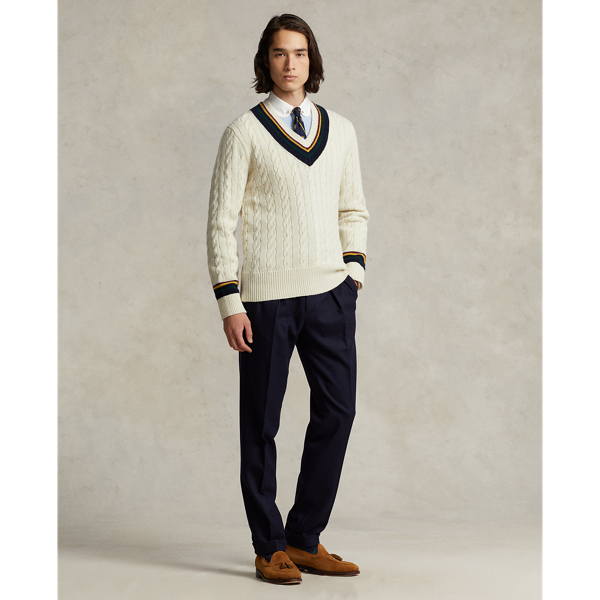 Navy Pleated Wool Flannel Trouser Polo Ralph Lauren 1