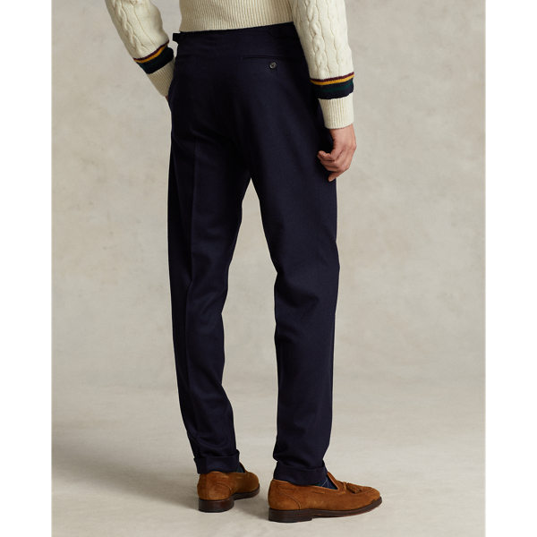 Navy Pleated Wool Flannel Trouser Polo Ralph Lauren 5