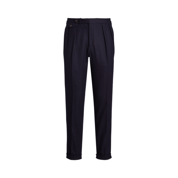 Navy Pleated Wool Flannel Trouser Polo Ralph Lauren 2